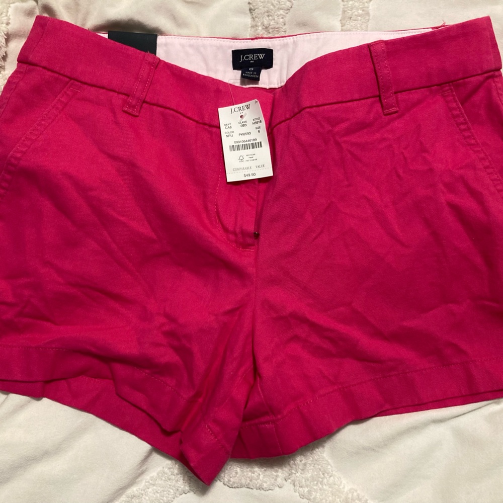 NWT Pink J Crew 3.5” Shorts